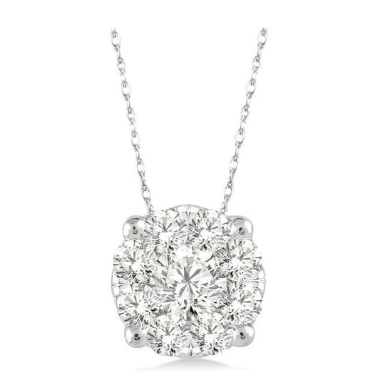 Parkplace Jewelers Round Shape Lovebright Essential Diamond Solitaire Pendant 91758PPFHPDWG