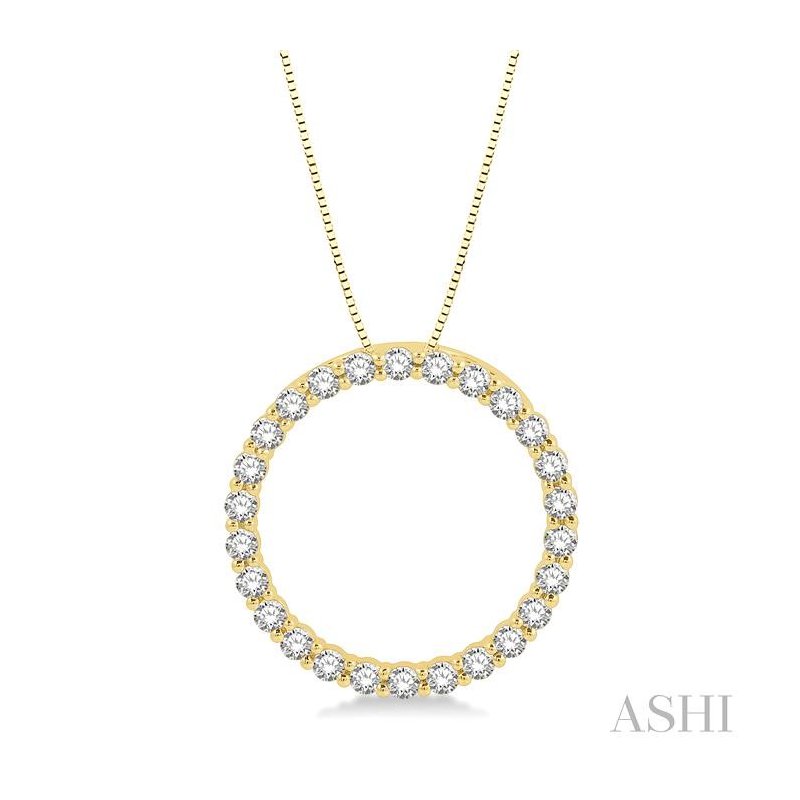 ASHI Circle Diamond Pendant 900H2PPFGPDYG
