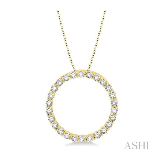 ASHI Circle Diamond Pendant 900H2PPFGPDYG