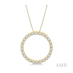 ASHI Circle Diamond Pendant 900H2PPFGPDYG