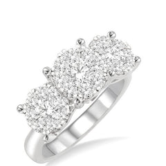 Parkplace Jewelers Round Shape Past Present & Future Lovebright Essential Diamond Engagement Ring 36920PPFGWG-1.50