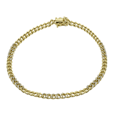 Chain Link Bracelet in 18k Gold with Diamonds LB2482 WHITE 18K X WHITE