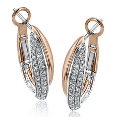 Clio Hoop Earrings in 18k Gold with Diamonds LE4401_WHITE_18K_X_WHITE