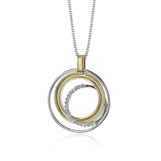 Clio Pendant Necklace in 18k Gold with Diamonds LP4464_WHITE-ROSE_18K_X_WHITE-ROSE