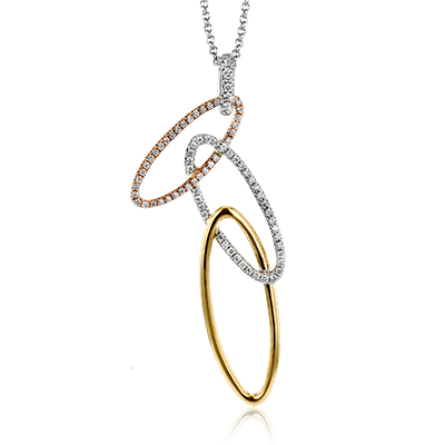 Clio Pendant Necklace in 18k Gold with Diamonds LP4562 WHITE 18K X