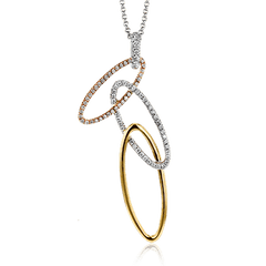 Clio Pendant Necklace in 18k Gold with Diamonds LP4562 WHITE 18K X