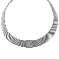 Simon G. Fashion Collar Necklace in 18k Gold with Diamonds CN148 WHITE 18K X WHITE