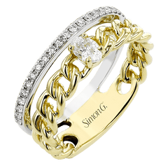 Color Ring In 18k Gold With Diamonds LR4808 WHITE 18K X 2T