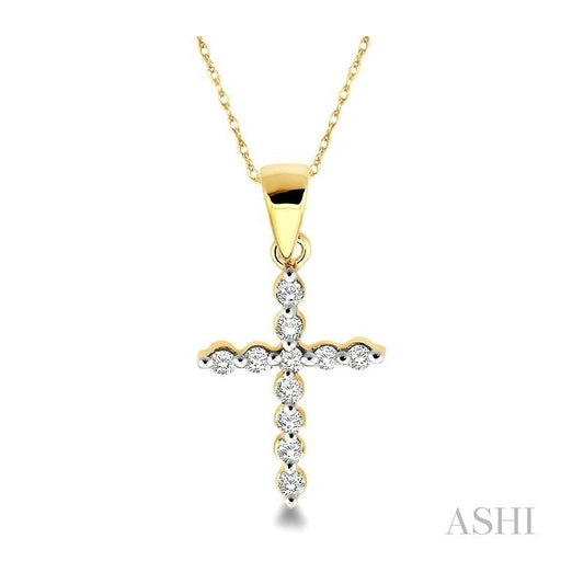 ASHI Cross Petite Diamond Pendant 95238PPFXPD