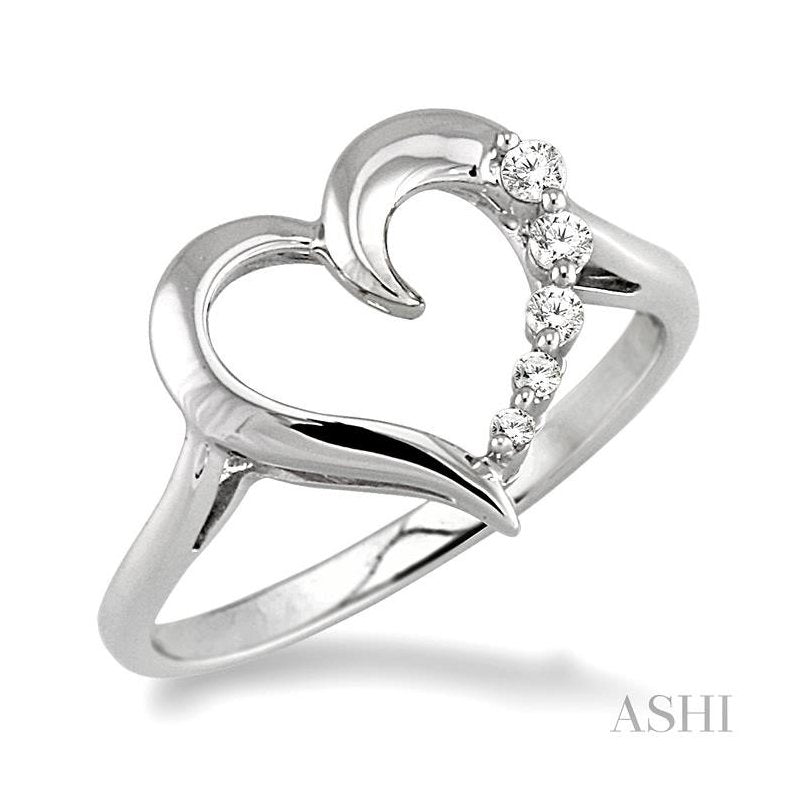 ASHI Heart Shape Journey Diamond Fashion Ring 10719PPFXWG