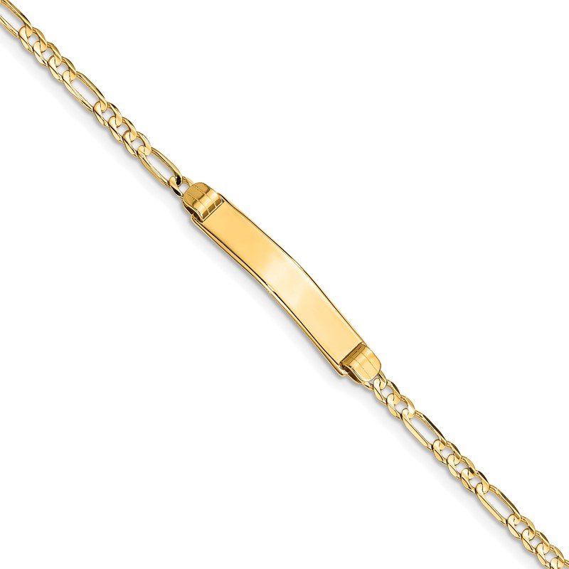 Quality Gold 14k Figaro ID Bracelet FG80ID