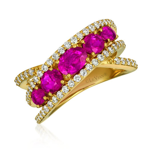 Le Vian 14K Honey Gold™ Passion Ruby™ 1 5/8 cts. Ring TQTI 6