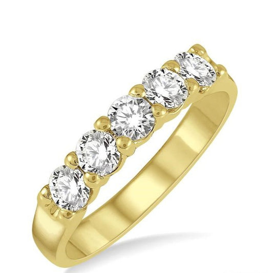 Parkplace Jewelers Round Shape 5 Stone Diamond Wedding Band 33342PPFGYG