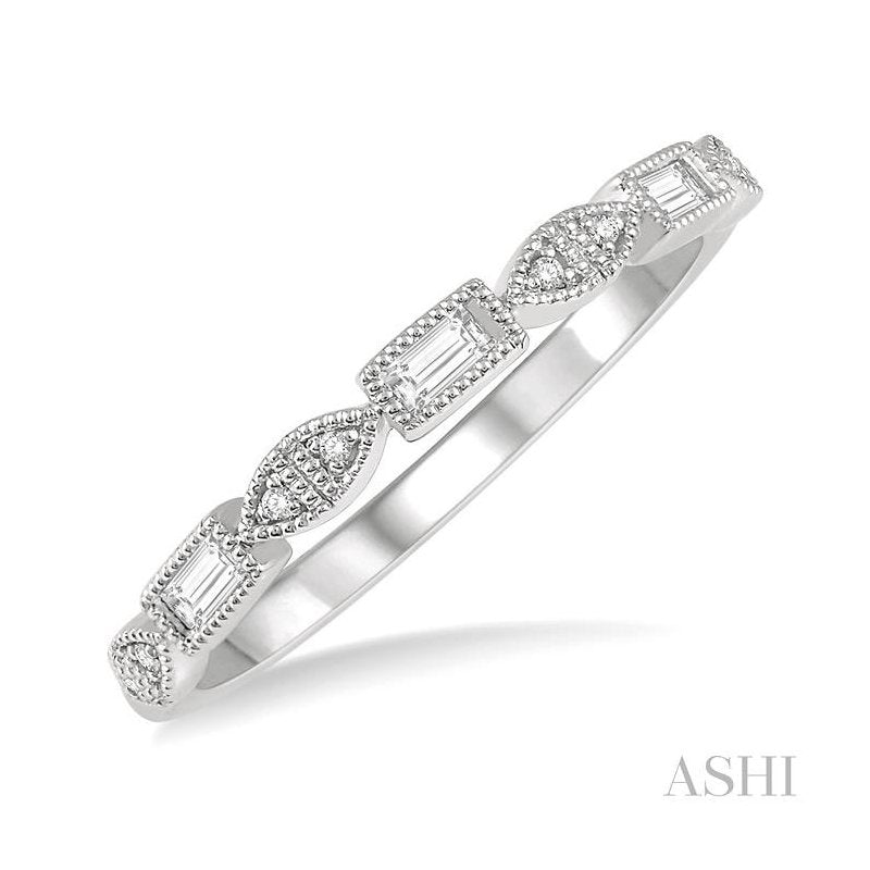 ASHI Stackable Baguette Diamond Fashion Band 33198PPFHWG