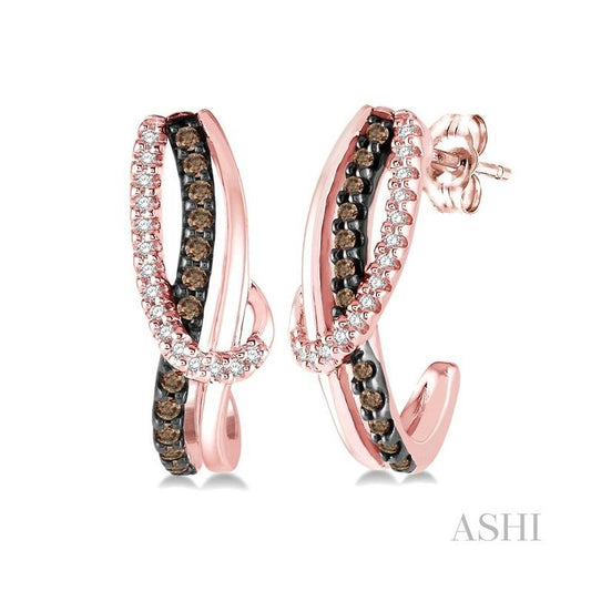ASHI Champagne Diamond Fashion Half Hoop Earrings 68106PPTSERPG