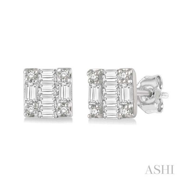 ASHI Fusion Petite Diamond Fashion Earrings 642B8PPFGERWG