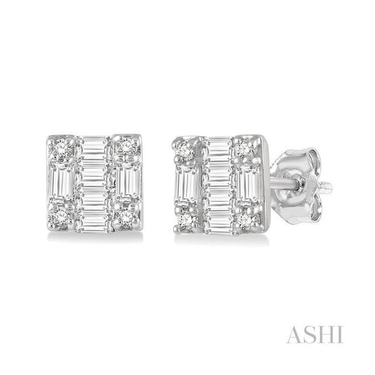 ASHI Fusion Petite Diamond Fashion Earrings 642B8PPFGERWG