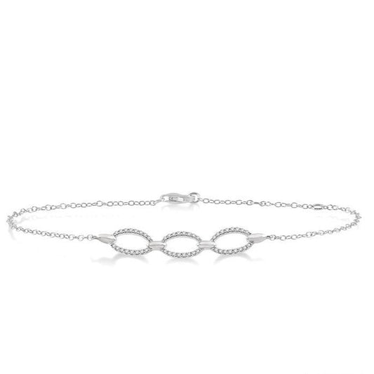 Parkplace Jewelers Oval Shape Diamond Chain Bracelet 703A0PPTSWG