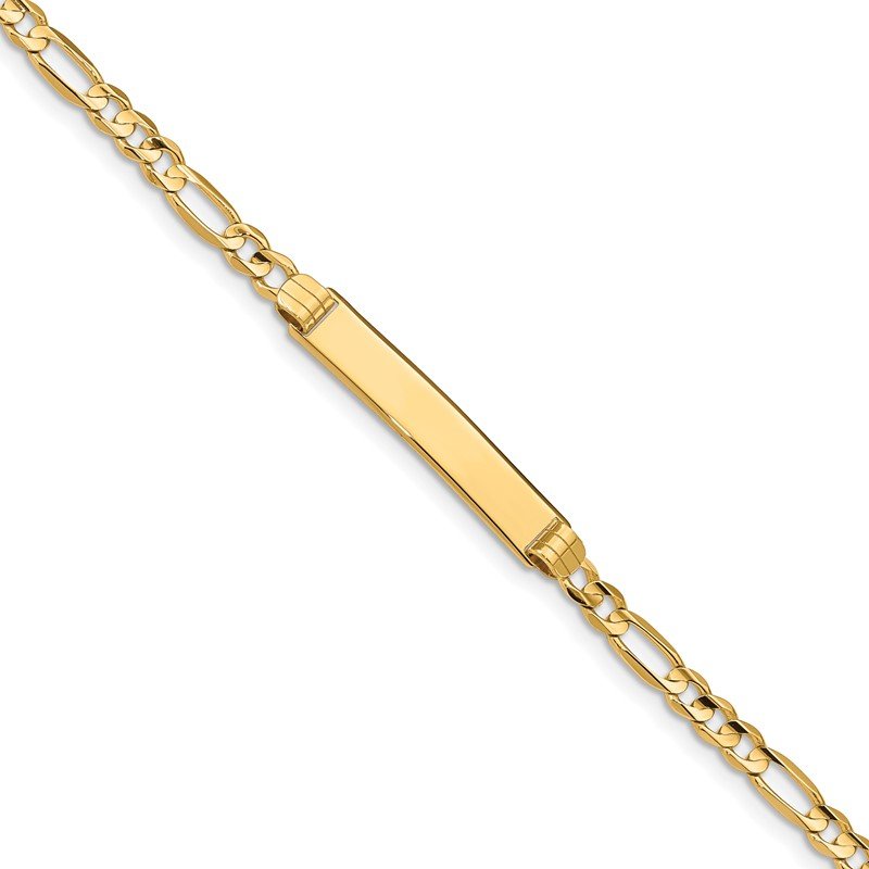 Quality Gold 14k Figaro ID Bracelet FG100ID