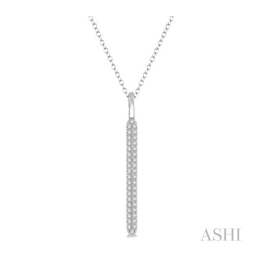 ASHI Vertical Bar Diamond Pendant 620C6PPFGPDWG