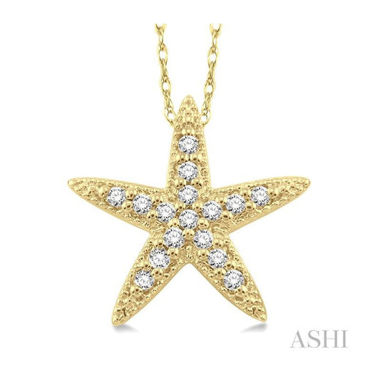ASHI Sea Star Diamond Fashion Pendant 94738PPFNPDYG