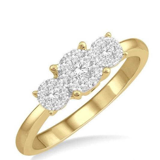 Parkplace Jewelers Round Shape Past Present & Future Lovebright Essential Diamond Engagement Ring 36925PPFVYW