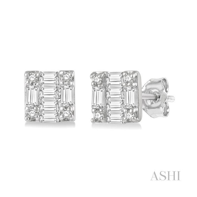 ASHI Fusion Petite Diamond Fashion Earrings 642B8PPTGERWG