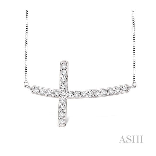 ASHI Sideway Cross Diamond Pendant 95763PPFNPDWG