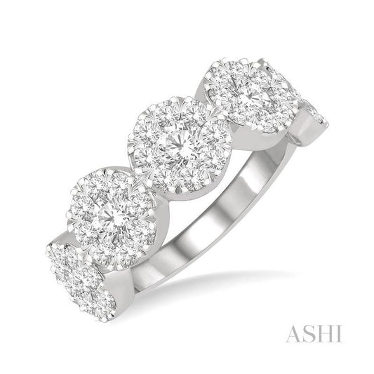 ASHI Round Shape 5 Stone Lovebright Essential Diamond Wedding Band 158D0PPFGWG-2.00