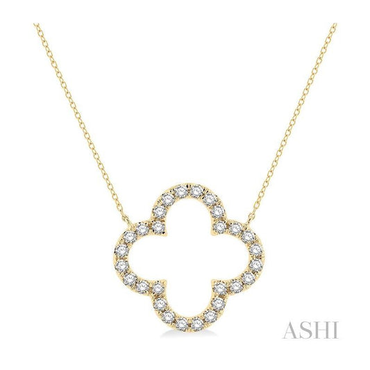 ASHI Clover Diamond Pendant 995JVPPFGNKYG