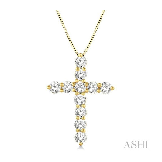 ASHI Cross Diamond Pendant 96451PPFGPDYG