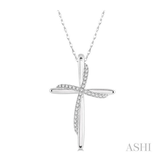 ASHI Cross Diamond Fashion Pendant 956A8PPTSPDWG