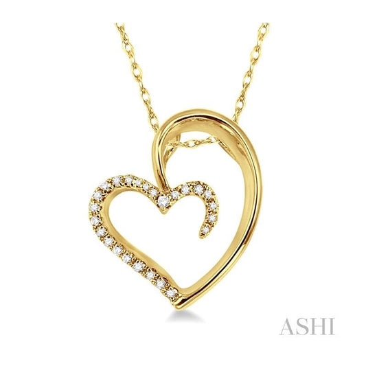 ASHI Heart Shape Diamond Fashion Pendant 93688PPTXPDYG