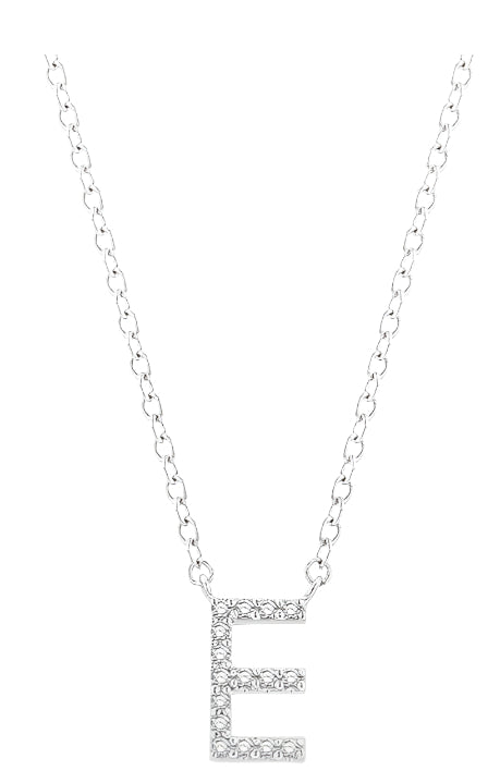 Parkplace Jewelers Block 'E' Initial Diamond Pendant 912F9PPTSPDWG-E