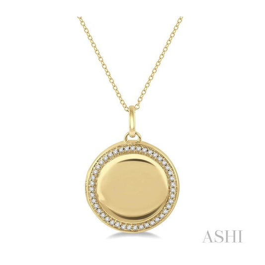 ASHI Circle Diamond Locket Pendant 90356PPTSPDYG