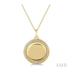 ASHI Circle Diamond Locket Pendant 90356PPTSPDYG
