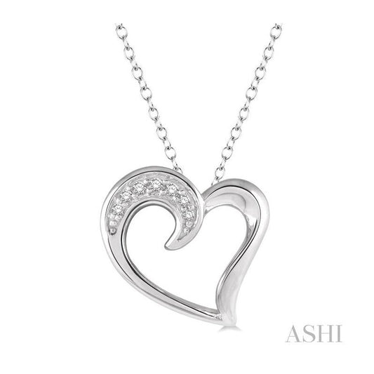 ASHI Silver Heart Shape Diamond Fashion Pendant 88799PPSSSLPD