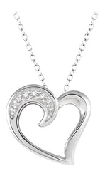 Parkplace Jewelers Silver Heart Shape Diamond Fashion Pendant 88799PPSSSLPD