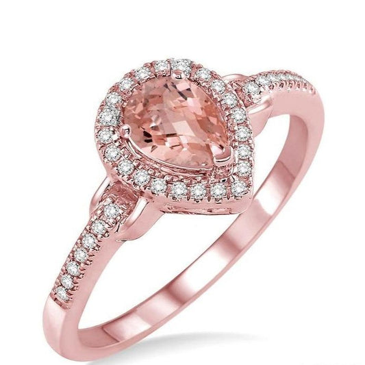 Parkplace Jewelers Pear Shape Gemstone & Halo Diamond Ring 52338PPTSMOPG