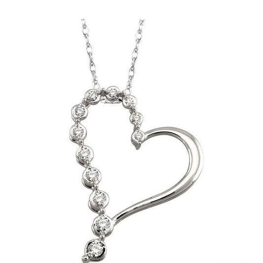Parkplace Jewelers Heart Shape Half Journey Diamond Fashion Pendant 93626PPFNPDWG