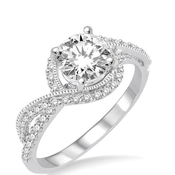 Parkplace Jewelers Round Shape Diamond Engagement Ring 201C2PPFHWG-LE