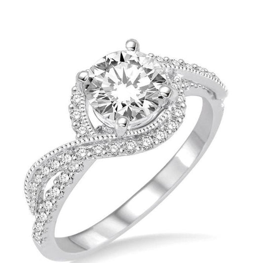 Parkplace Jewelers Round Shape Diamond Engagement Ring 201C2PPFHWG-LE
