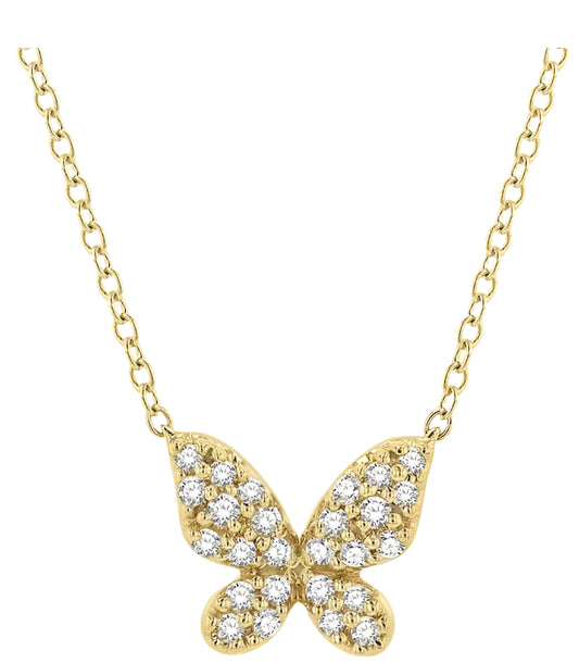 Parkplace Jewelers Butterfly Petite Diamond Fashion Pendant 641A8PPFSPDYG