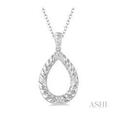 ASHI Silver Pear Shape Diamond Fashion Pendant 86789PPSSSLPD