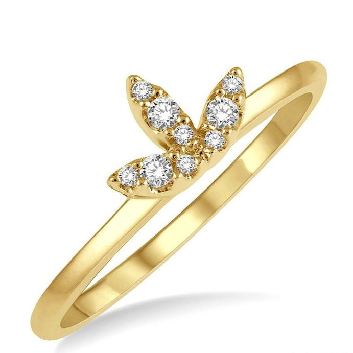 Parkplace Jewelers Stackable Leaf Petite Diamond Fashion Ring 388D8PPTSYG
