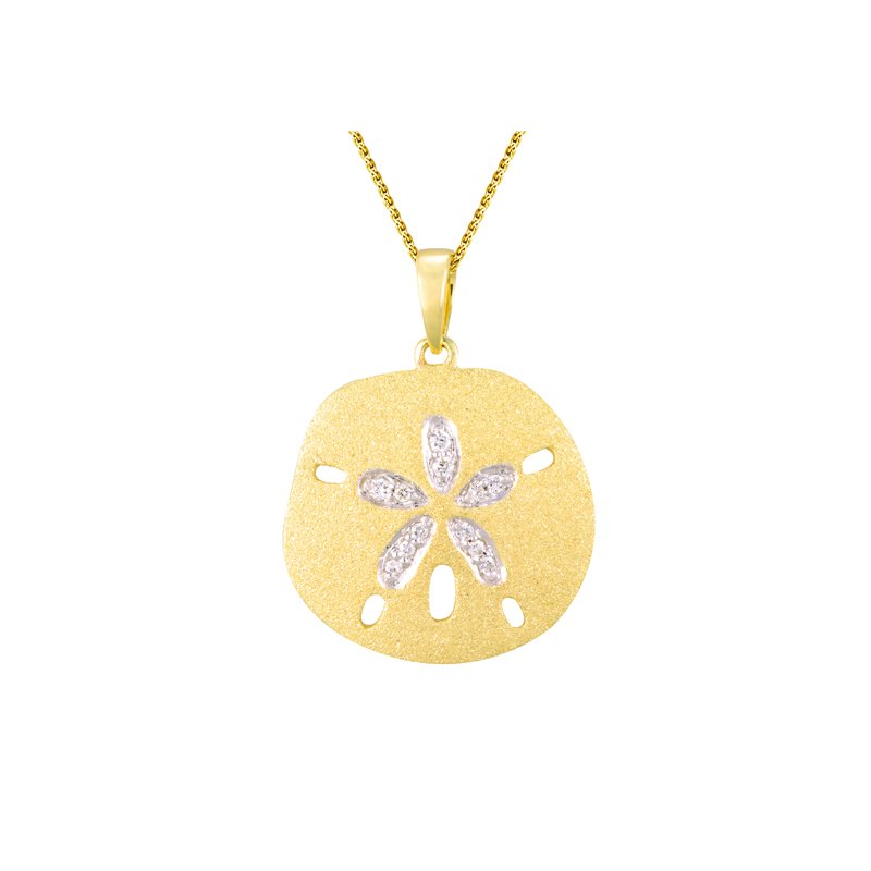 Denny Wong Designs Yellow Gold Sanddollar Pendant UPSD-21D
