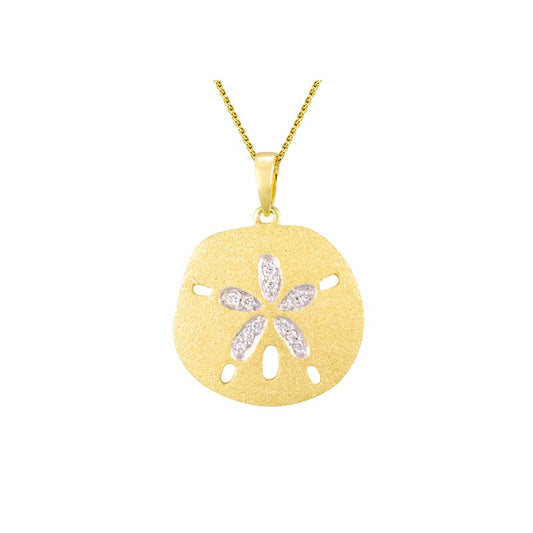 Denny Wong Designs Yellow Gold Sanddollar Pendant UPSD-21D