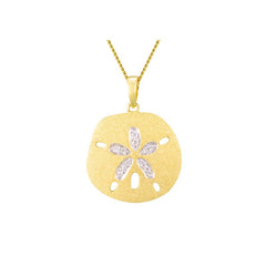 Denny Wong Designs Yellow Gold Sanddollar Pendant UPSD-21D