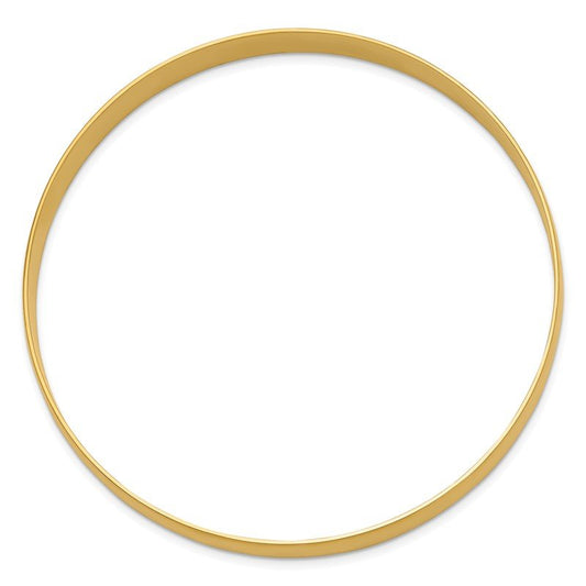 Quality Gold 14k 8mm Solid Polished Half-Round Slip-On Bangle DB309