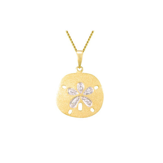 Denny Wong Designs Yellow Gold Sanddollar Pendant UPSD-15D